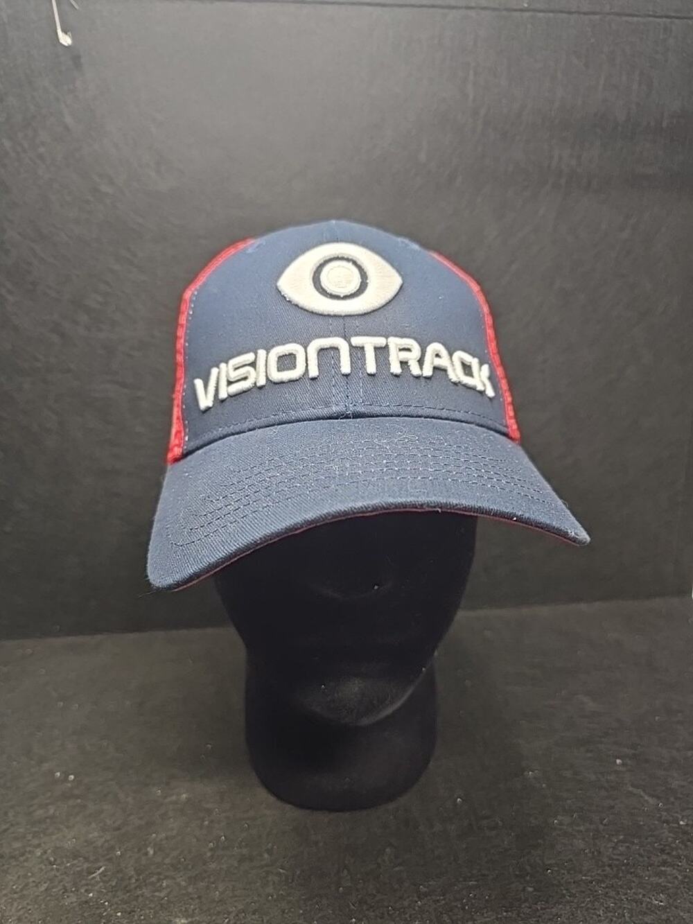 VisionTrack Trucker Hat Blue Red Mens OSFM Snapback Mesh Back NWOT